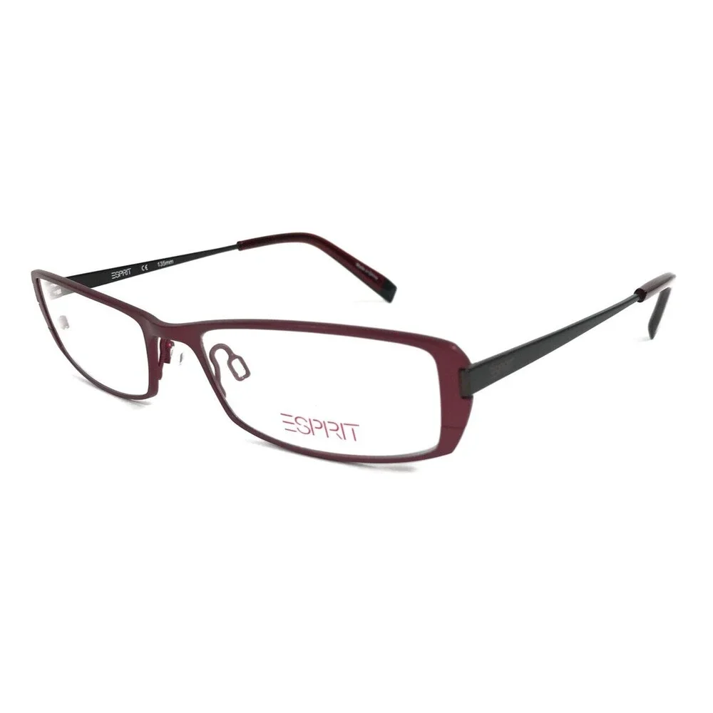 Esprit Eyeglasses Frames ET17363 513 Burgundy Gray Rectangle Full Rim 50-16-135